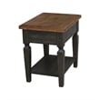 International Concepts Vista Solid Wood End Table in Hickory/Washed Coal