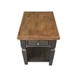 International Concepts Vista Solid Wood End Table in Hickory/Washed Coal