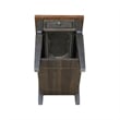 International Concepts Vista Solid Wood End Table in Hickory/Washed Coal