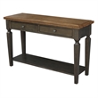 Vista Solid Wood Console/Sofa Table in Hickory/Washed Coal