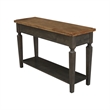 Vista Solid Wood Console/Sofa Table in Hickory/Washed Coal