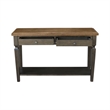 Vista Solid Wood Console/Sofa Table in Hickory/Washed Coal