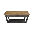 Vista Solid Wood Console/Sofa Table in Hickory/Washed Coal