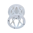 International Concepts Round Ceylon Solid Wood End Table White