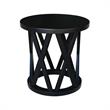 International Concepts Round Ceylon Solid Wood End Table Black