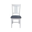 42 in. Dual Drop Leaf Wood Table with 4 Dining Chairs in White/Heather Gray