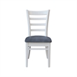 42 in. Drop Leaf Wood Dining Table with 4 Dining Chairs in White/Heather Gray