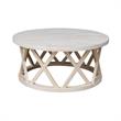 International Concepts Round Ceylon Solid Wood Coffee Table Unfinished