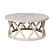 International Concepts Round Ceylon Solid Wood Coffee Table Unfinished