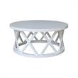 International Concepts Round Ceylon Solid Wood Coffee Table White