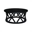 International Concepts Round Ceylon Solid Wood Coffee Table Black