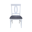 42 in. Drop Leaf Wood Dining Table with 2 Dining Chairs in White/Heather Gray