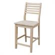 International Concepts Aspen Solid Wood Counter Height Slat Stool - Unfinished