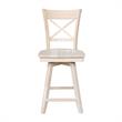 Charlotte Solid Wood Counter Height Stool With Swivel Seat - Unfinished