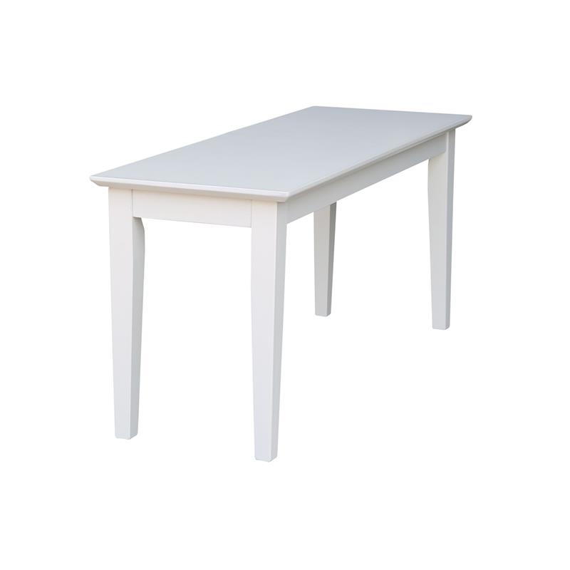 International Concepts Shaker Styled Solid Wood Bench in White