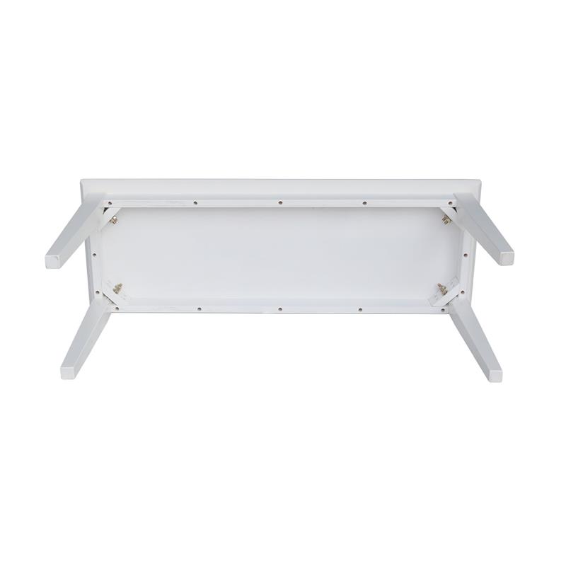 International Concepts Shaker Styled Solid Wood Bench in White