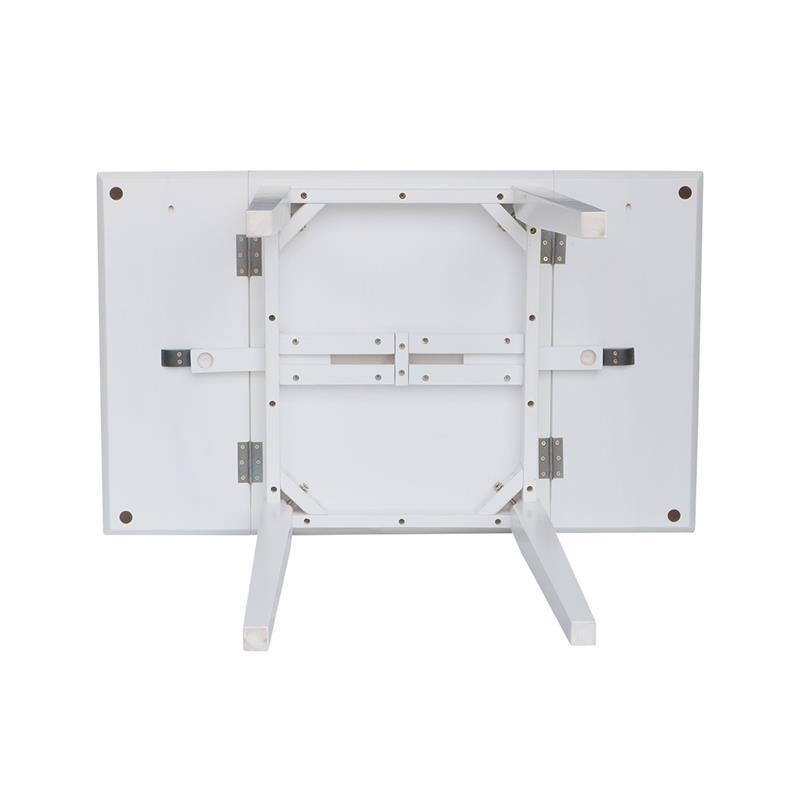 International Concepts Small Solid Wood Dropleaf Table in White