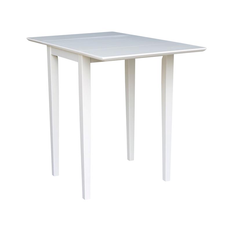 International Concepts Small Solid Wood Dropleaf Table in White