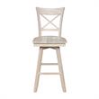 Charlotte Solid Wood Bar Height Stool with Swivel Seat  - Unfinished