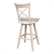 Charlotte Solid Wood Bar Height Stool with Swivel Seat  - Unfinished