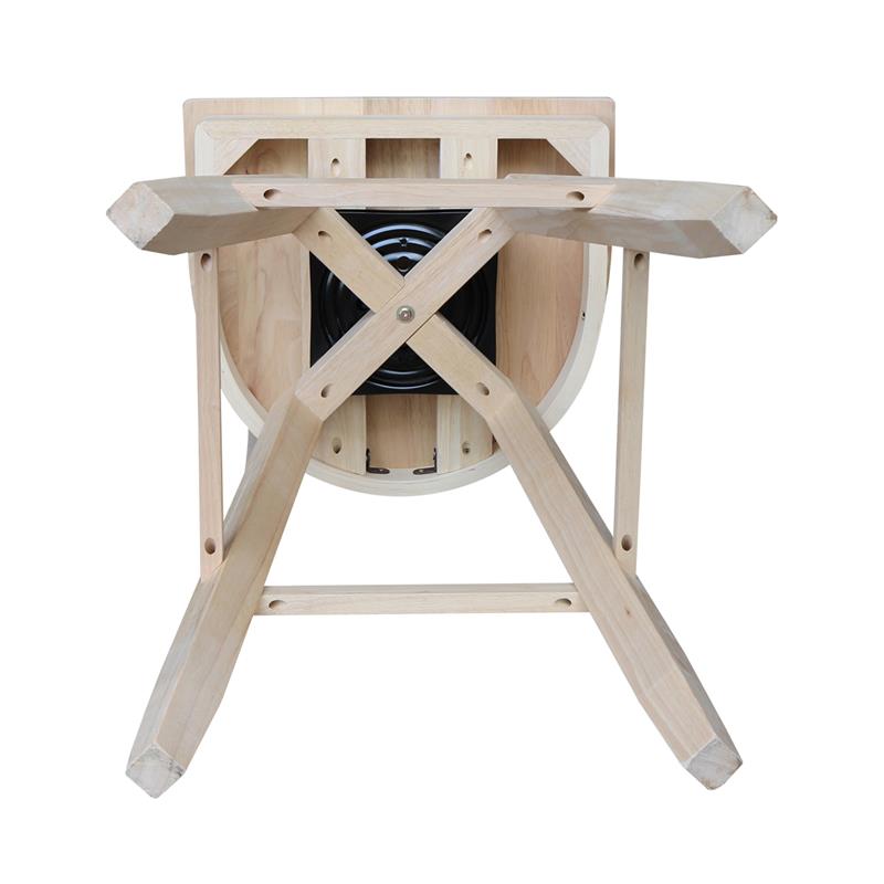 Charlotte Solid Wood Bar Height Stool with Swivel Seat  - Unfinished