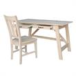 International Concepts Serendipity Wood Desk with 2 Drawers and Chair