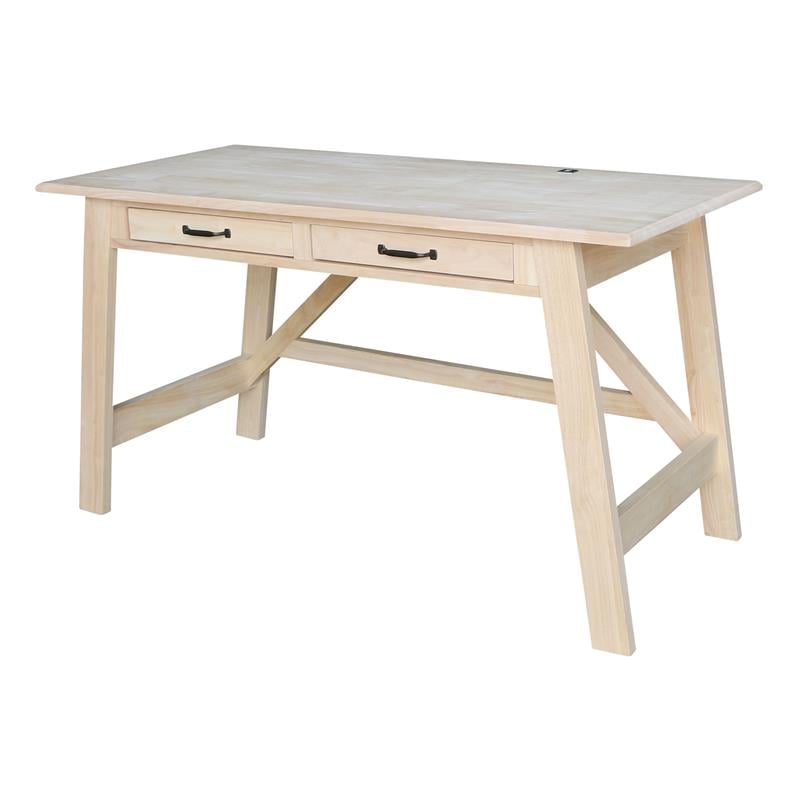 International Concepts Serendipity Wood Desk with 2 Drawers and Chair
