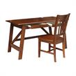 International Concepts Serendipity Espresso Wood Desk with 2 Drawers and Chair