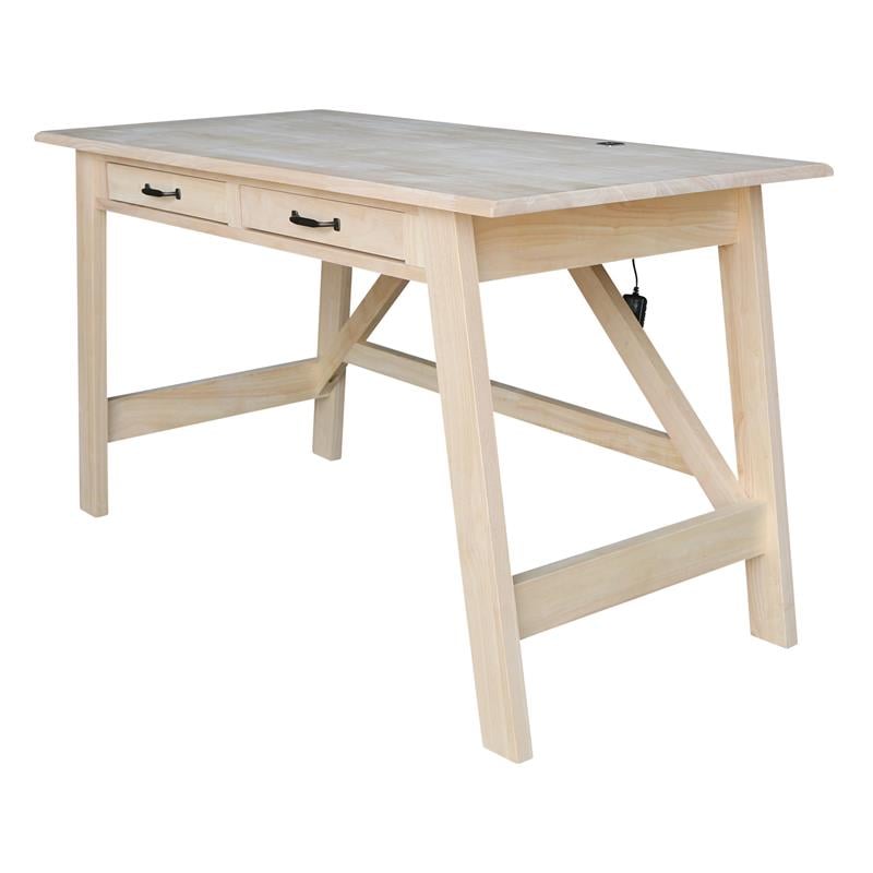 International Concepts Serendipity Wood Desk with 2 Drawers and Chair