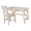 International Concepts Serendipity Wood Desk with 2 Drawers and Chair