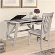 International Concepts Serendipity Wood Desk with 2 Drawers and Chair