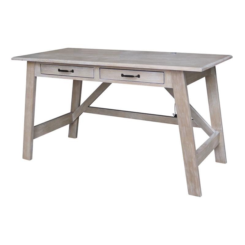 International Concepts Serendipity Wood Desk with 2 Drawers and Chair