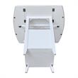 Dual Drop Leaf White Wood Bistro Table Counter Height with Storage