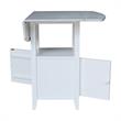Dual Drop Leaf White Wood Bistro Table Counter Height with Storage