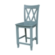 Dual Drop Leaf Wood Bistro Table with Storage and 2 Counter Stools