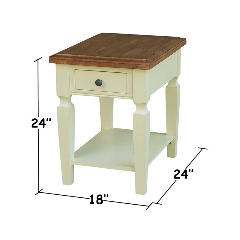 International Concepts Vista Solid Wood End Table
