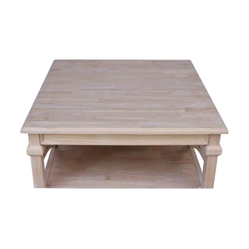 International Concepts Josephine Square Solid Wood Coffee Table