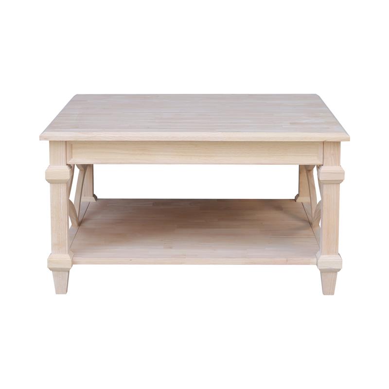 International Concepts Josephine Square Solid Wood Coffee Table