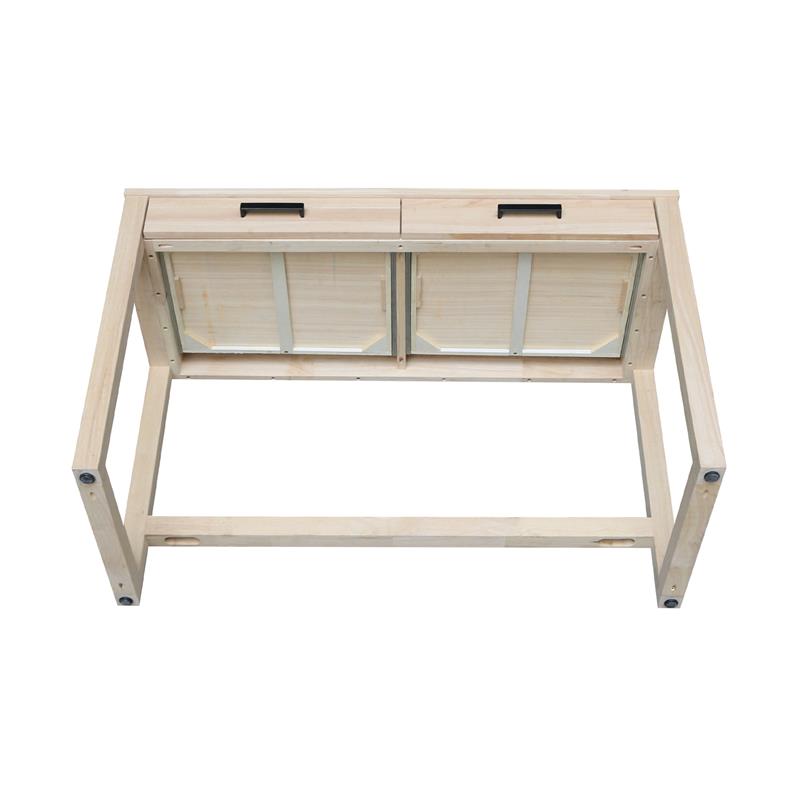 International Concepts Carson Solid Wood Desk with Two Drawers