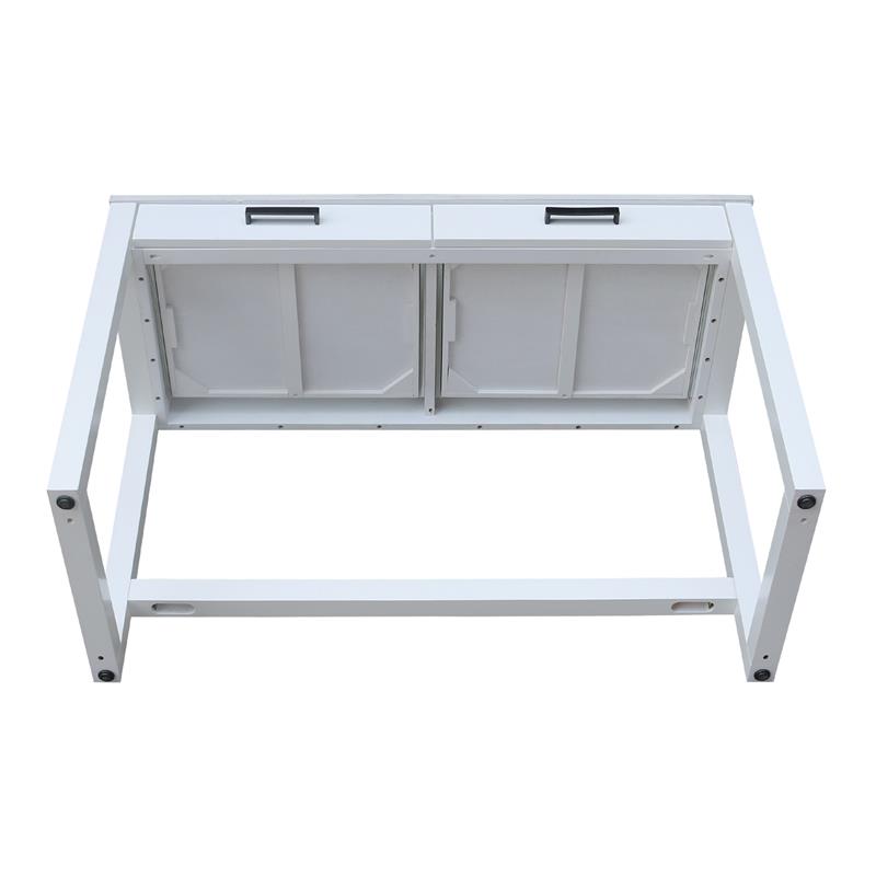 International Concepts Carson Wood Desk with Two Drawers