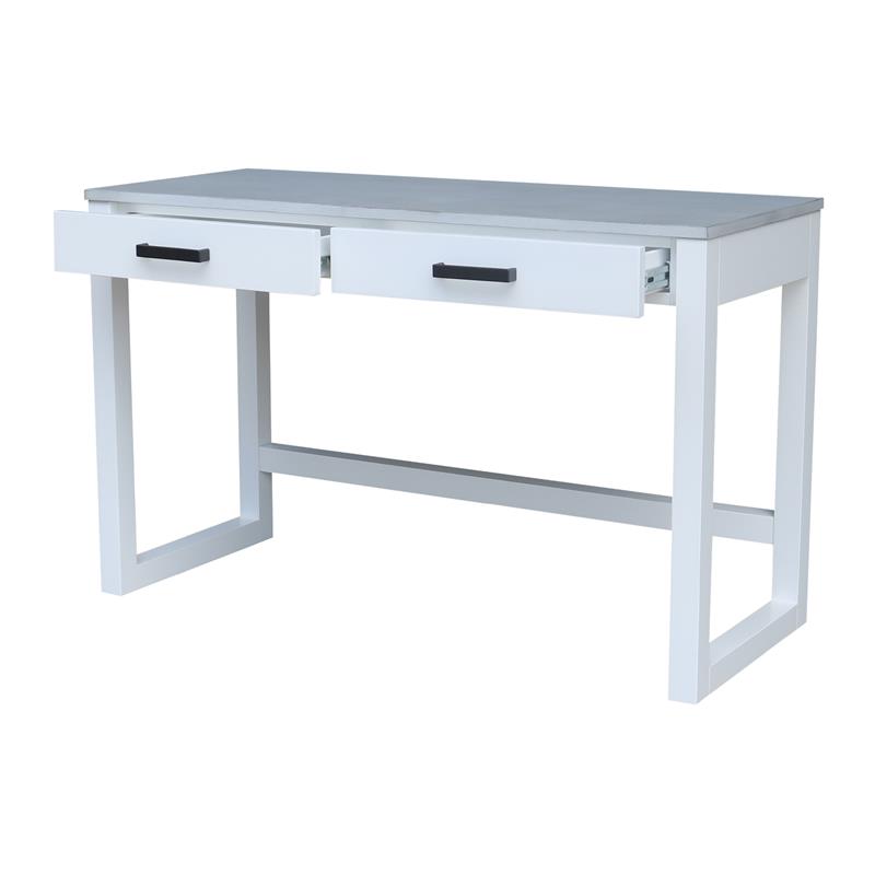 International Concepts Carson Wood Desk with Two Drawers