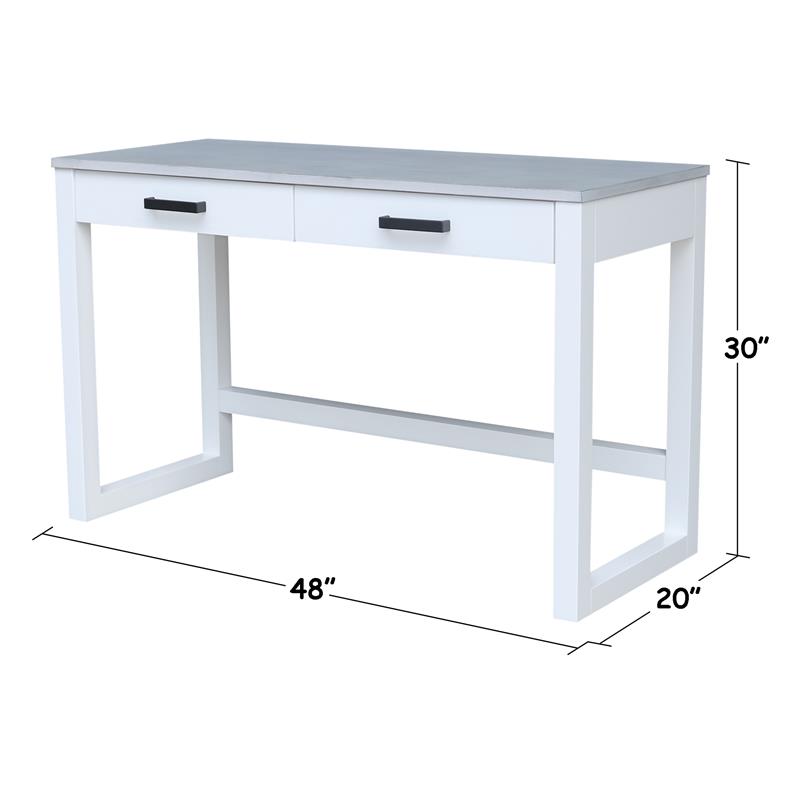 International Concepts Carson Wood Desk with Two Drawers