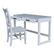 International Concepts Carson Wood Desk with Two Drawers and Chair