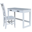 International Concepts Carson Wood Desk with Two Drawers and Chair