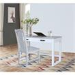 International Concepts Carson Wood Desk with Two Drawers and Chair