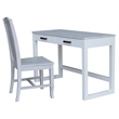 International Concepts Carson Wood Desk with Two Drawers and Chair
