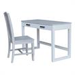International Concepts Carson Wood Desk with Two Drawers and Chair