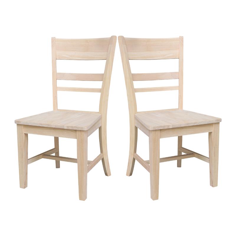 International Concepts Set of Two Solid Wood Quincy Chairs