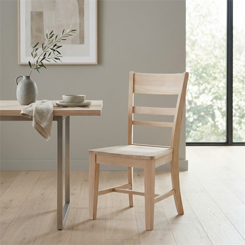 International Concepts Set of Two Solid Wood Quincy Chairs