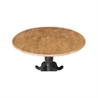 Solid Wood 42 in. Round Dual Drop Leaf Dining Table in Hickory/Washed Coal